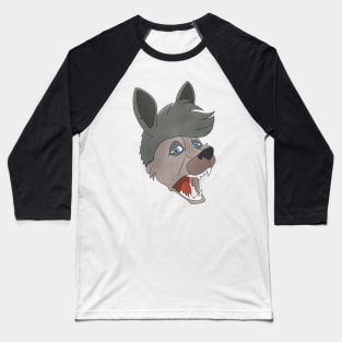 Anthro wolf face Baseball T-Shirt